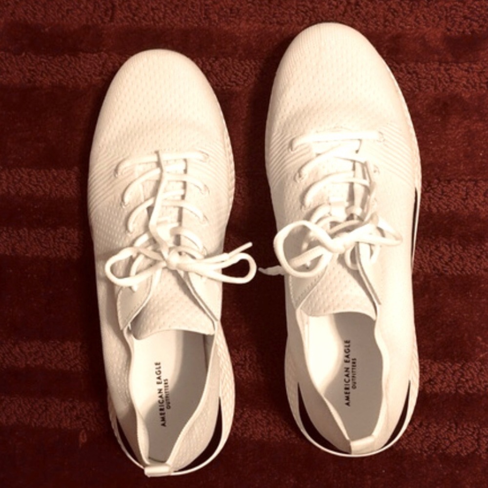 Athletic American Eagle Mens fashionable white running shoes Size 12 - Picture 9 of 15